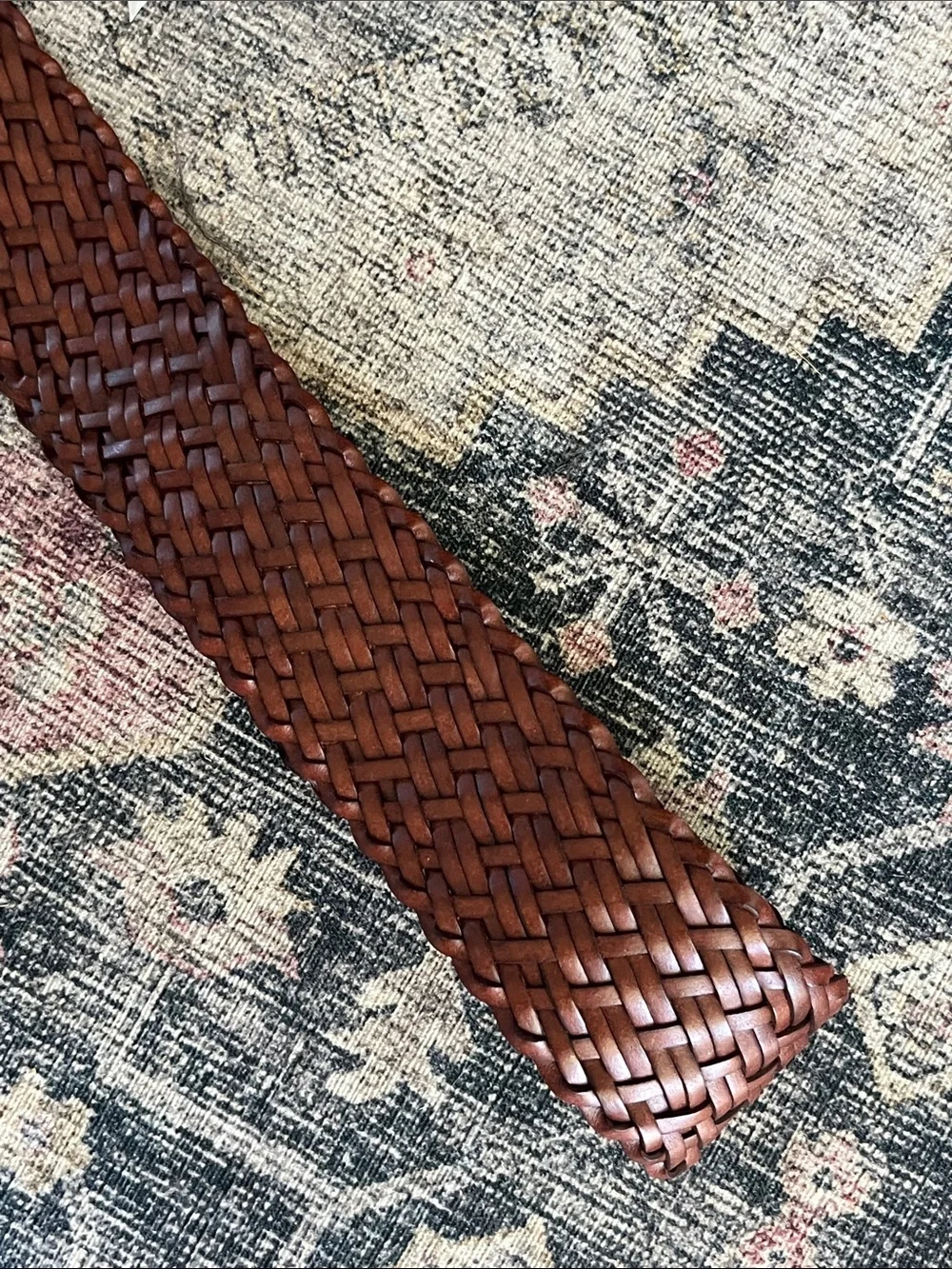 NWT Banana Republic Wide Braided Leather Belt - Brown